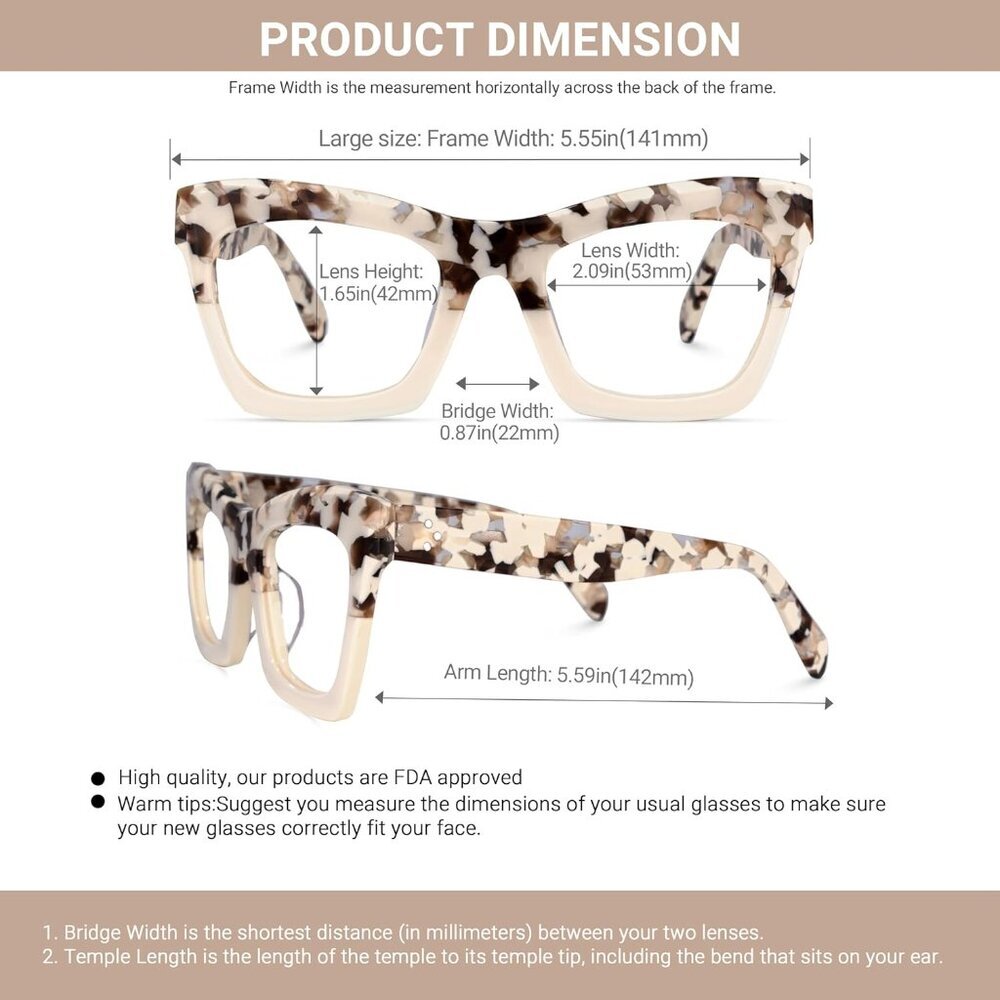 Stylish Rectangle Blue Light Blocking Glasses For… - image 4